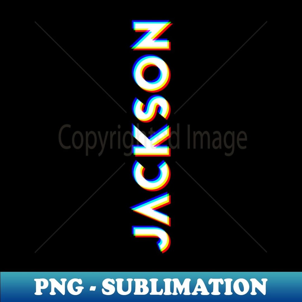 Jackson Mississippi CMYK Glitch Type - Decorative Sublimation PNG File