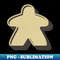Retro Board Game Meeple - Instant Sublimation Digital Download
