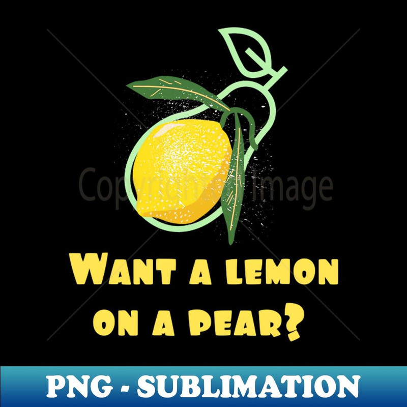 Lemon On A Pear - Stylish Sublimation Digital Download