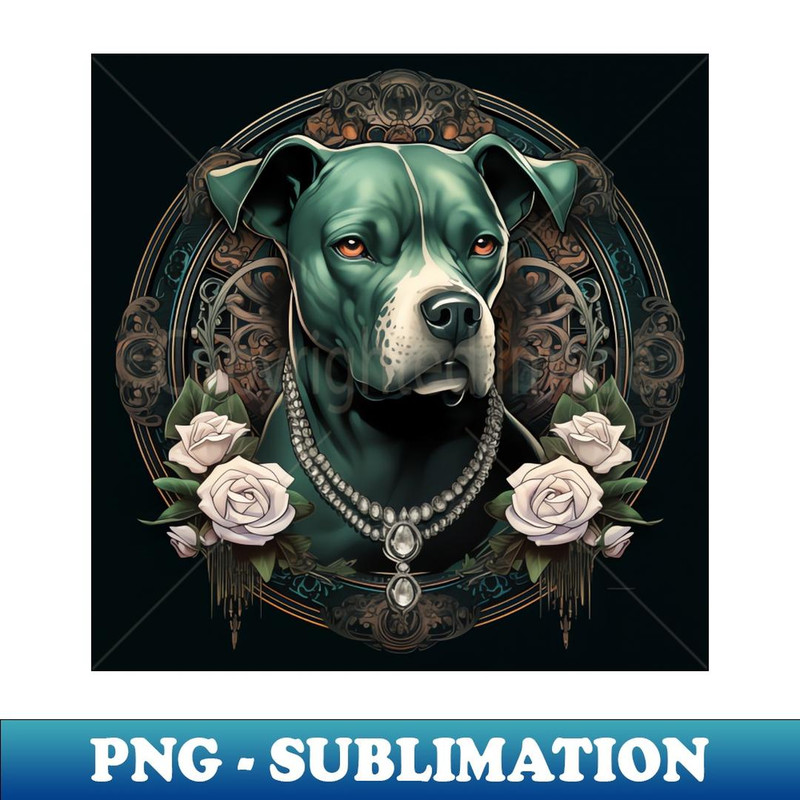 Emerald Pit Bull - Trendy Sublimation Digital Download