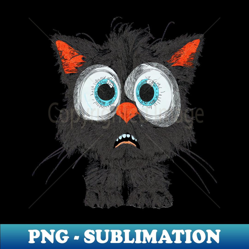 Bewildered Feline A Black u0026 White Cat Full of Sass - Premium PNG Sublimation File