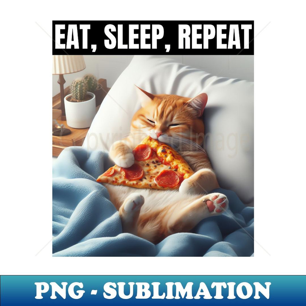 eat sleep repeat - Modern Sublimation PNG File