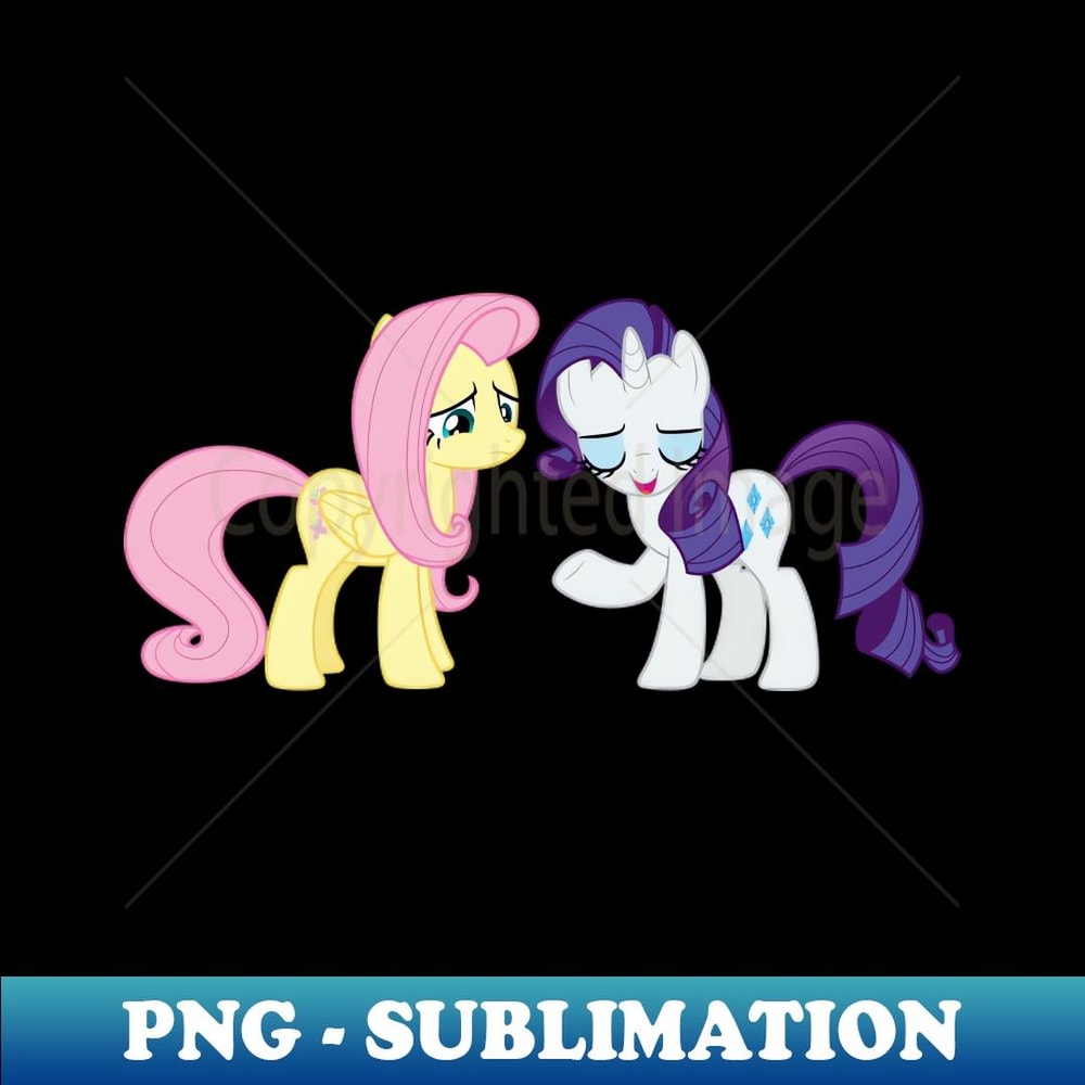 Rarity talking to Fluttershy - Signature Sublimation PNG File