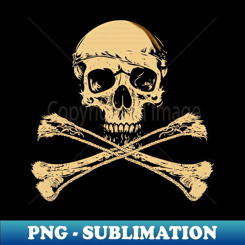 Skull, ropes and bones Jolly Roger - Professional Sublimation Digital Download