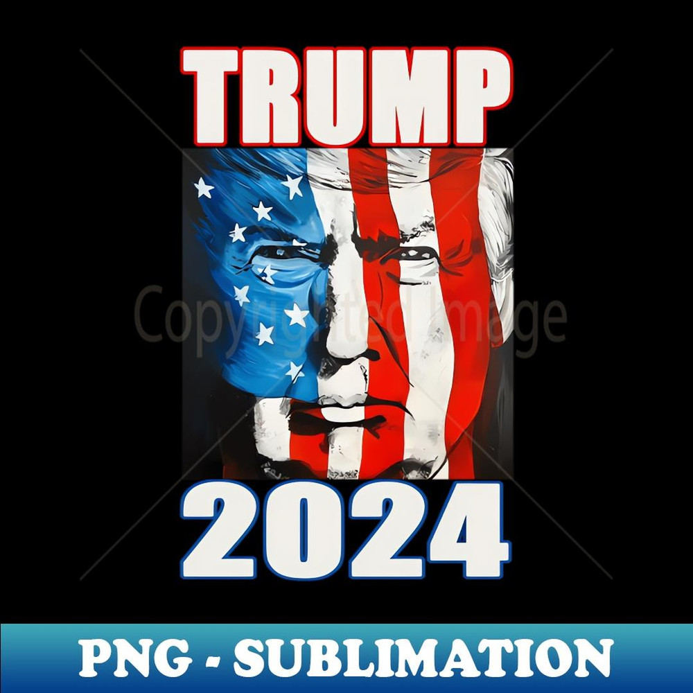 America Flag Trump - Artistic Sublimation Digital File