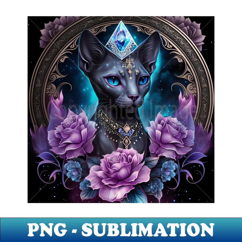 Sphynx Glowing Like A Star - Elegant Sublimation PNG Download