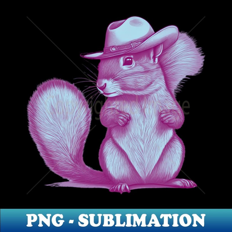 Cowboy Squirrel - PNG Transparent Sublimation Design