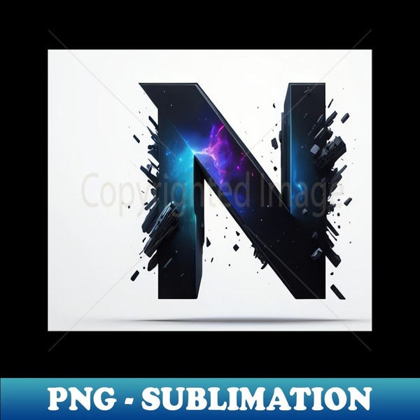 Simple N-Logo - Instant PNG Sublimation Download | Inspire Uplift