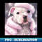 White Pit Bull - Trendy Sublimation Digital Download