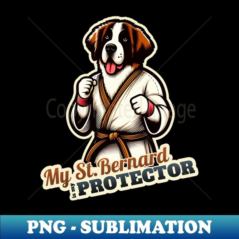 Karate St. Bernard - Aesthetic Sublimation Digital File