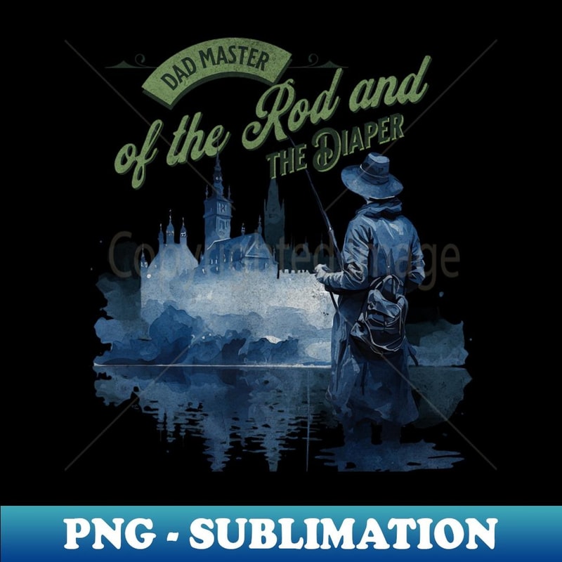 DAD FISHERMAN - Vintage Sublimation PNG Download