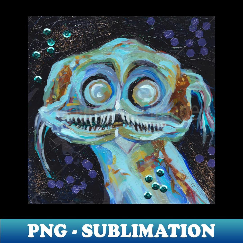 Silly Sequined Sea Monster - Sublimation-Ready PNG File