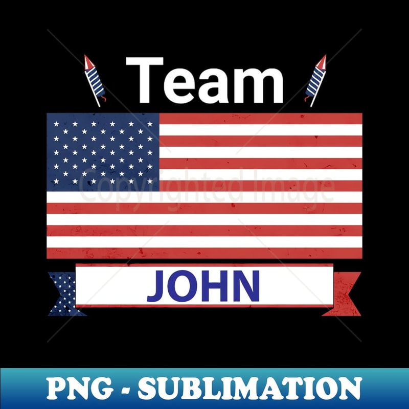Team John USA American Flag Star Stripe - Sublimation-Ready PNG File