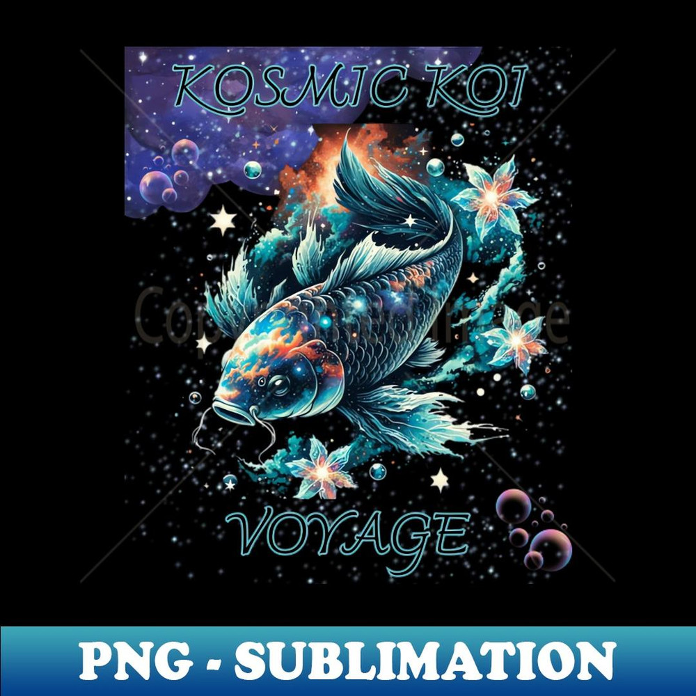 Abstract Koi Fish - PNG Sublimation Digital Download