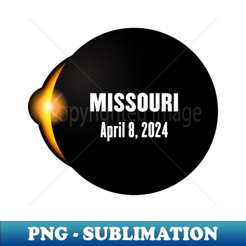 Total Solar Eclipse Missouri - Sublimation-Ready PNG File