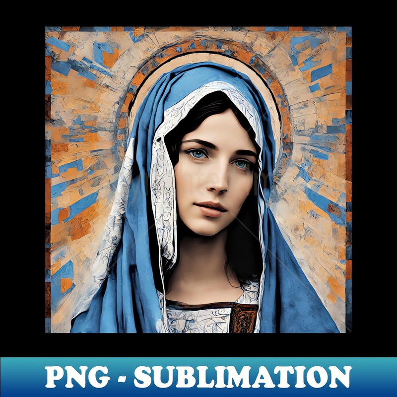 modern picture with Holy Mary - Decorative Sublimation PNG File