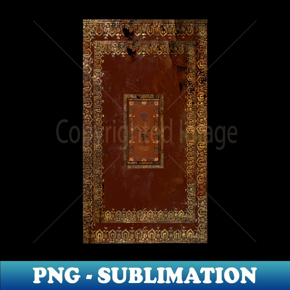 Vintage Victorian Old Leather Look Book Cover 1 - Vintage Sublimation PNG Download