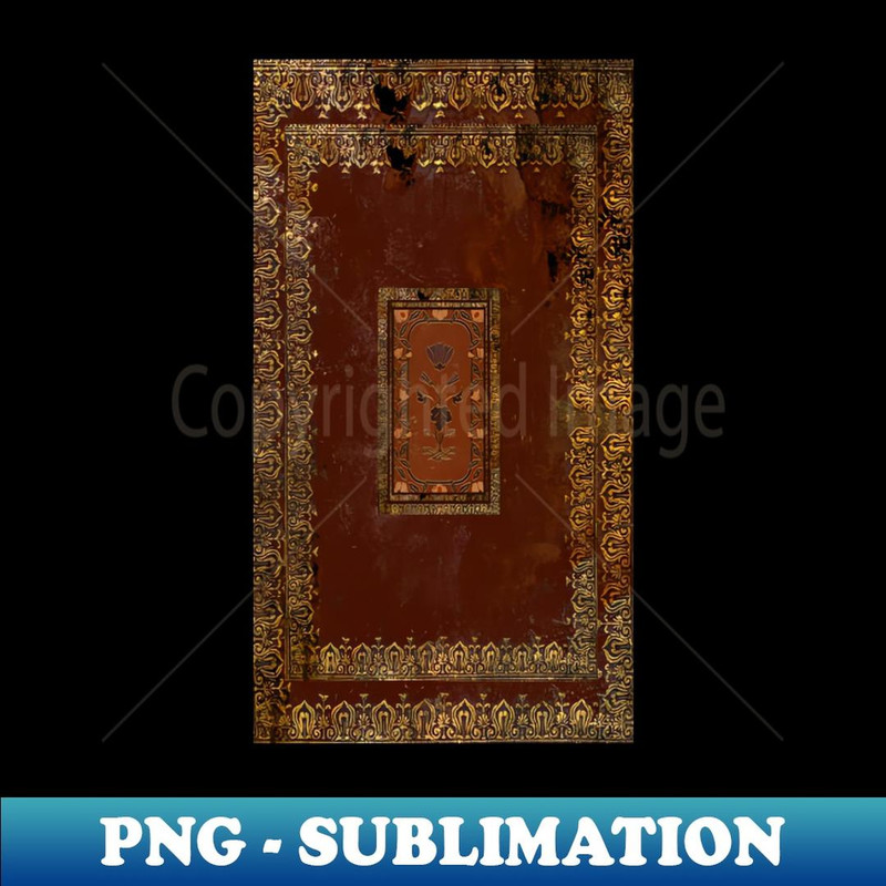 Vintage Victorian Old Leather Look Book Cover 1 - Vintage Sublimation PNG Download