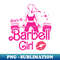 fitness barbie, She's a BARBELL Girl - Instant Sublimation Digital Download