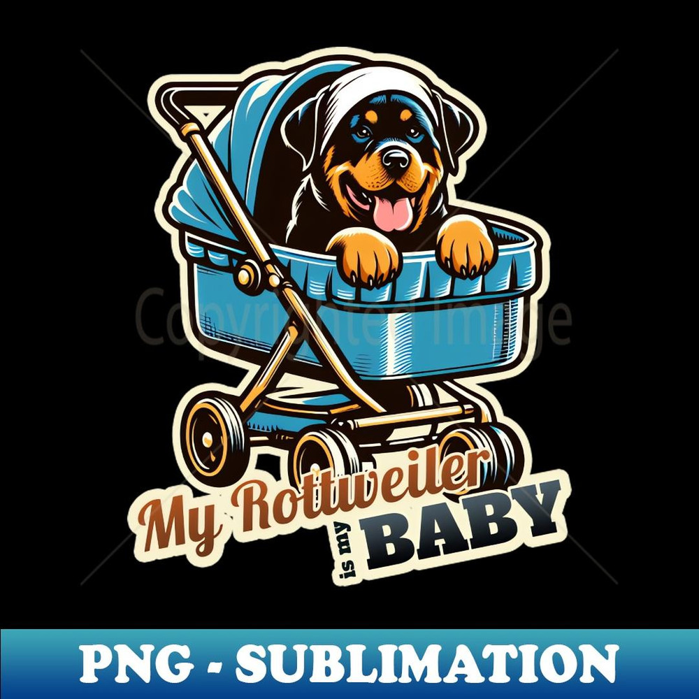 Baby Rottweiler - Elegant Sublimation PNG Download