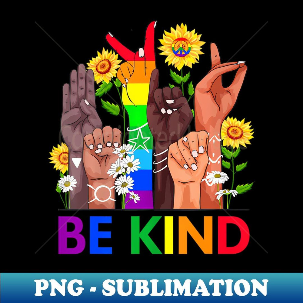 Sign Language Hand Talking LGBTQ+ Gay Les Pride ASL - PNG Transparent Digital Download File for Sublimation