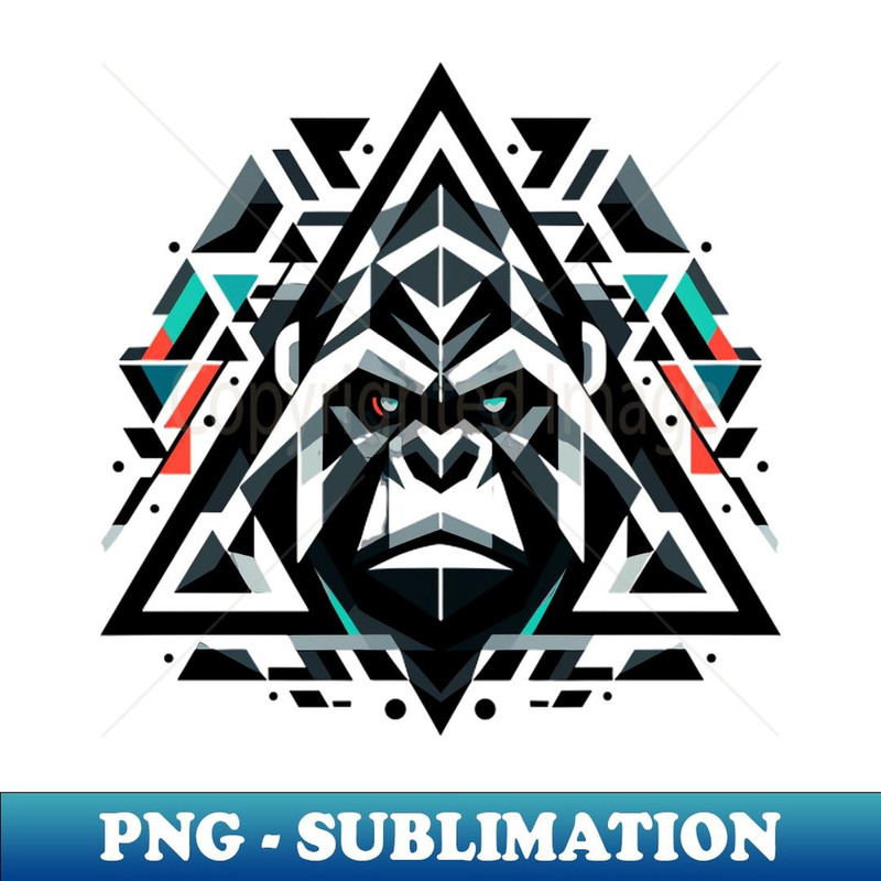 Abstract Animal Gorilla - Decorative Sublimation PNG File