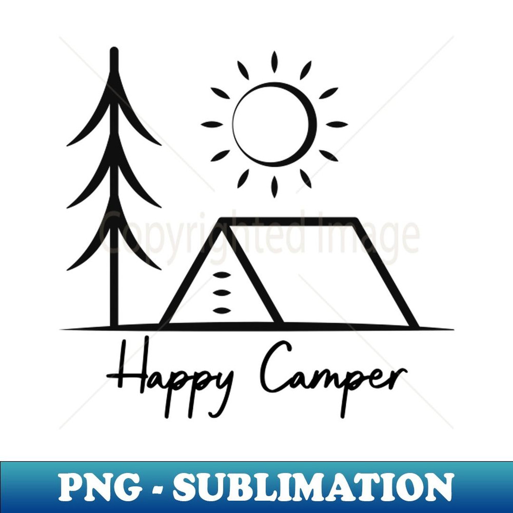 Happy Camper - Retro PNG Sublimation Digital Download