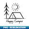 Happy Camper - Retro PNG Sublimation Digital Download