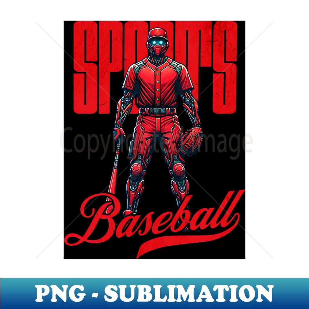 baseball player sports mechanic futuristic - Elegant Sublimation PNG Download
