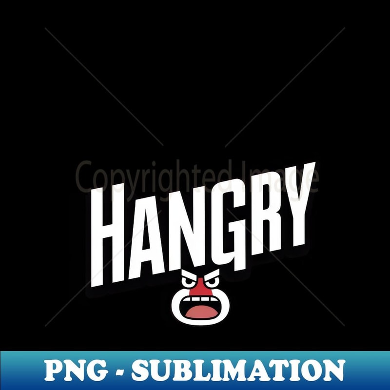 Hangry Expression - Vintage Sublimation PNG Download