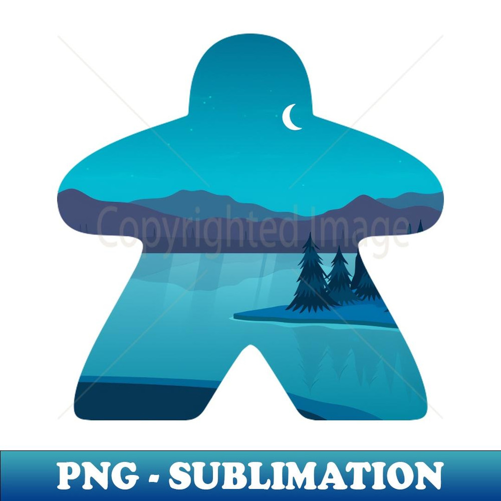 Night Time Board Game Meeple - Aesthetic Sublimation Digital File