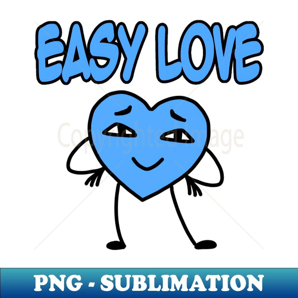 Easy love blue - Elegant Sublimation PNG Download
