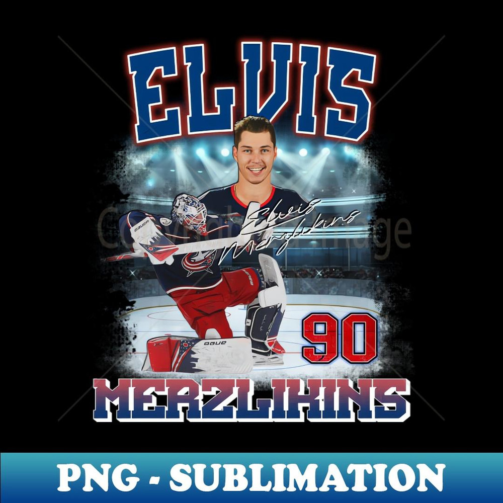 Elvis Merzlikins - PNG Transparent Digital Download File for Sublimation