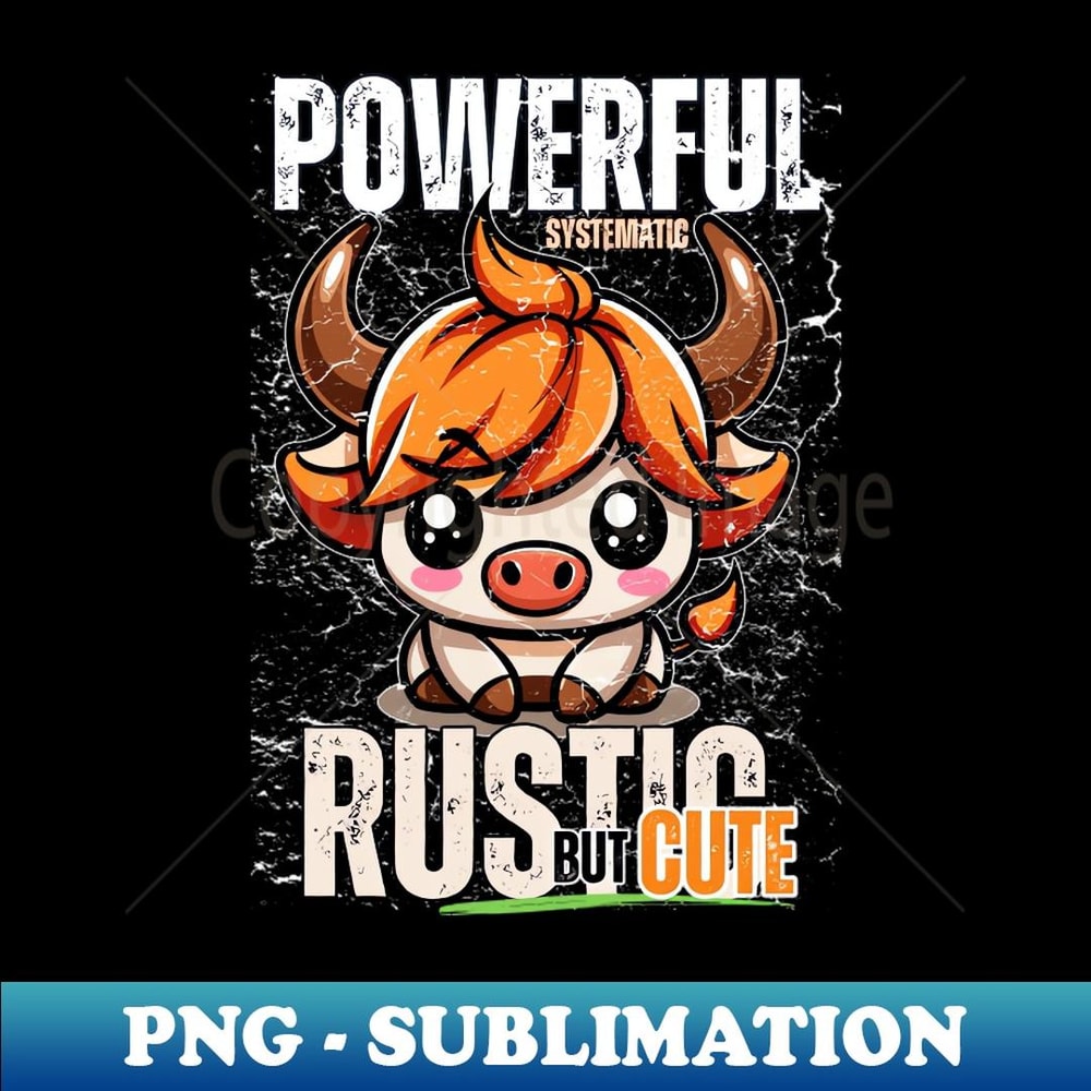 Baby cow, powerful systematic rustic but cute, ox - Creative Sublimation PNG Download