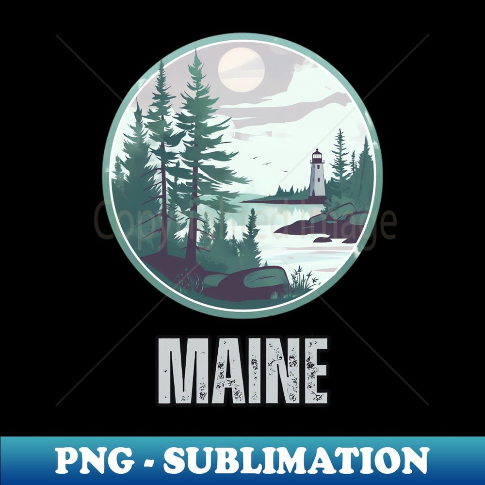 Maine State USA - Digital Sublimation Download File