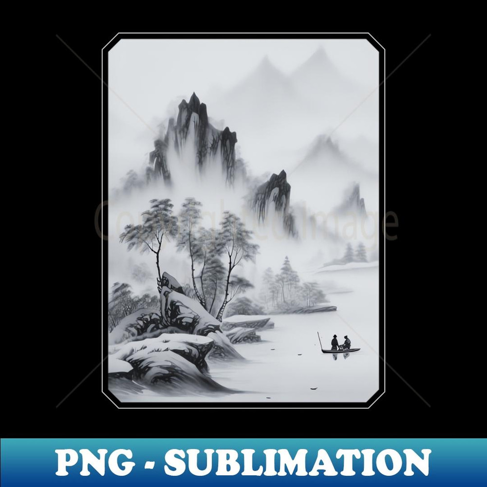 snow covered mountains - Artistic Sublimation Digital File