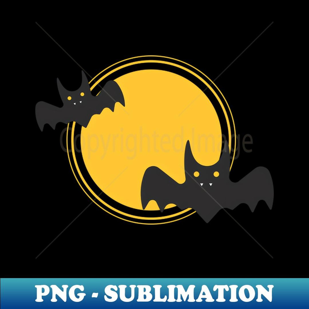 Bat Full Moon Halloween - Signature Sublimation PNG File
