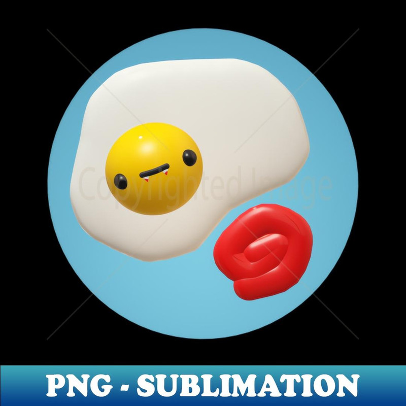 Cute 3D egg ketchup vampire - Unique Sublimation PNG Download