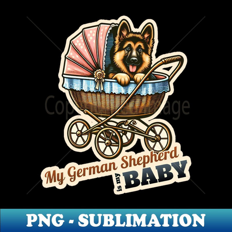 German Shepherd Baby - Creative Sublimation PNG Download