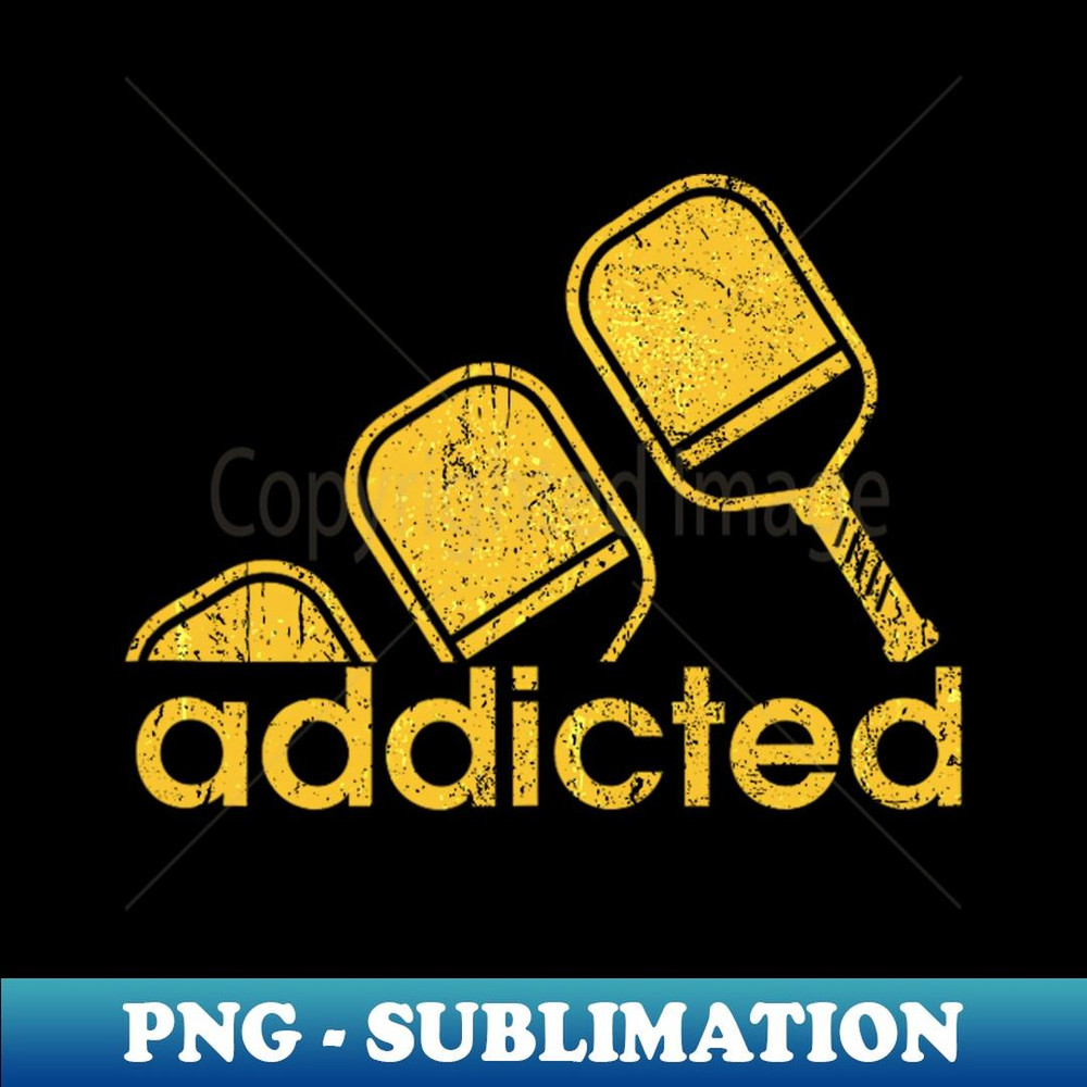 Vintage Addicted Pickleball - Elegant Sublimation PNG Download