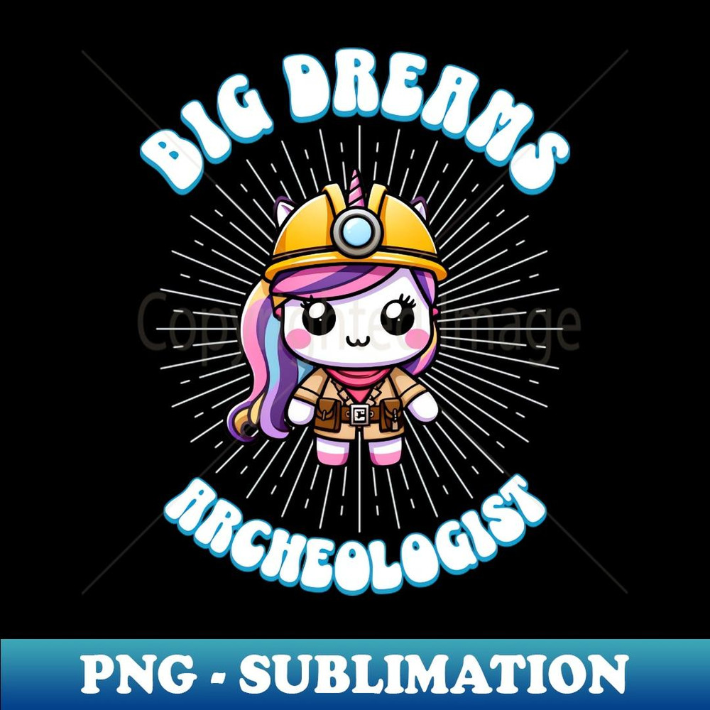 Big Dreams Archeologist Unicorn Oceans Edition - High-Quality PNG Sublimation Download