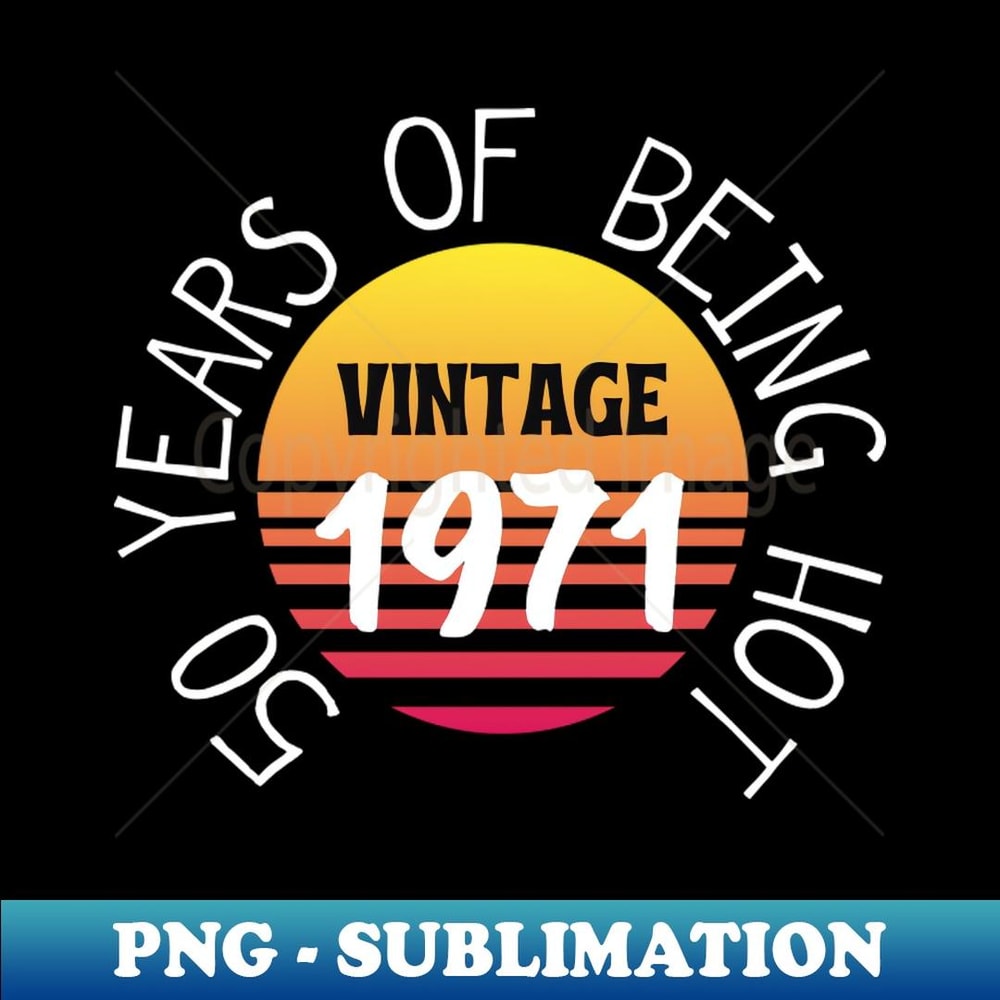 50 Years Old April - Retro PNG Sublimation Digital Download