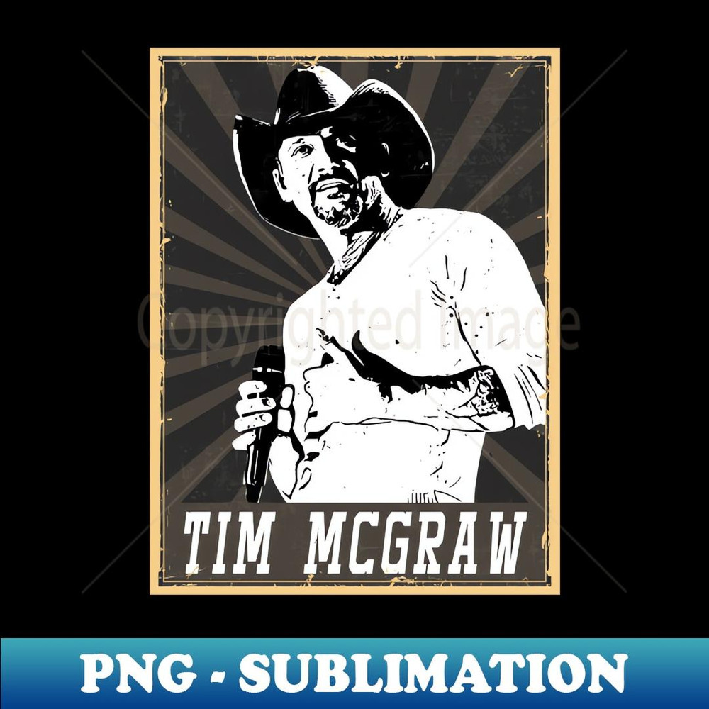 80s Style Tim McGraw - Decorative Sublimation PNG File