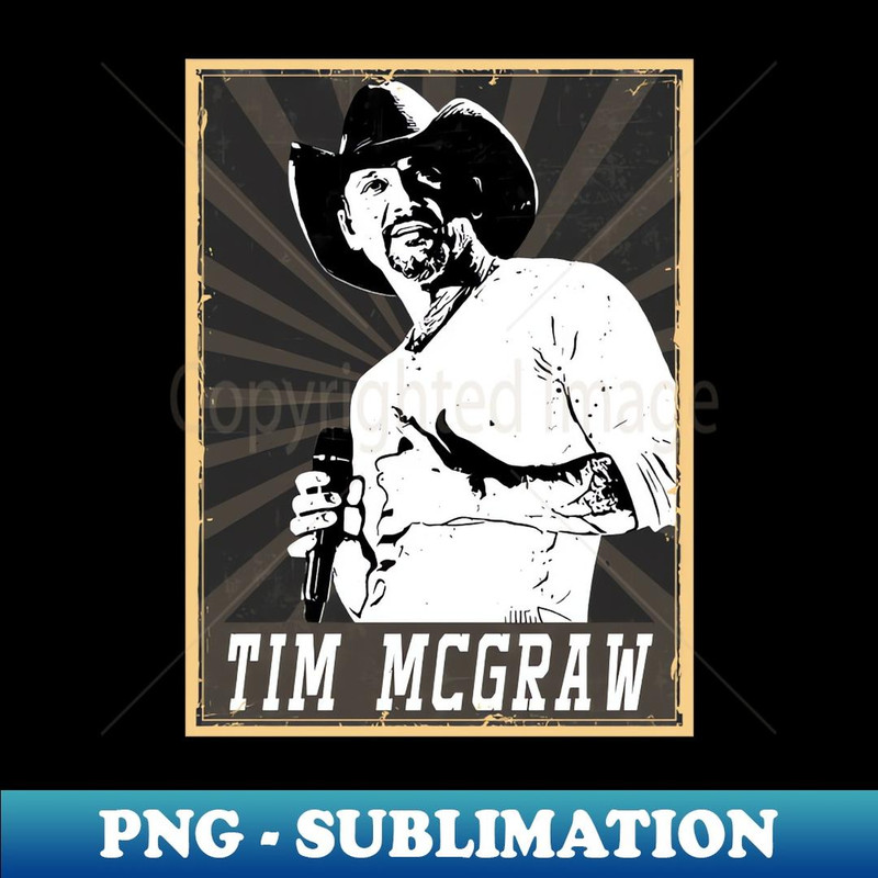 80s Style Tim McGraw - Decorative Sublimation PNG File