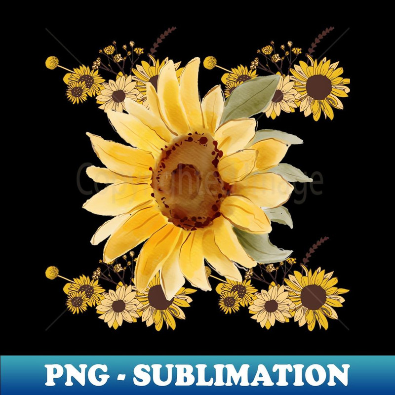Spring Sunflower - Stylish Sublimation Digital Download