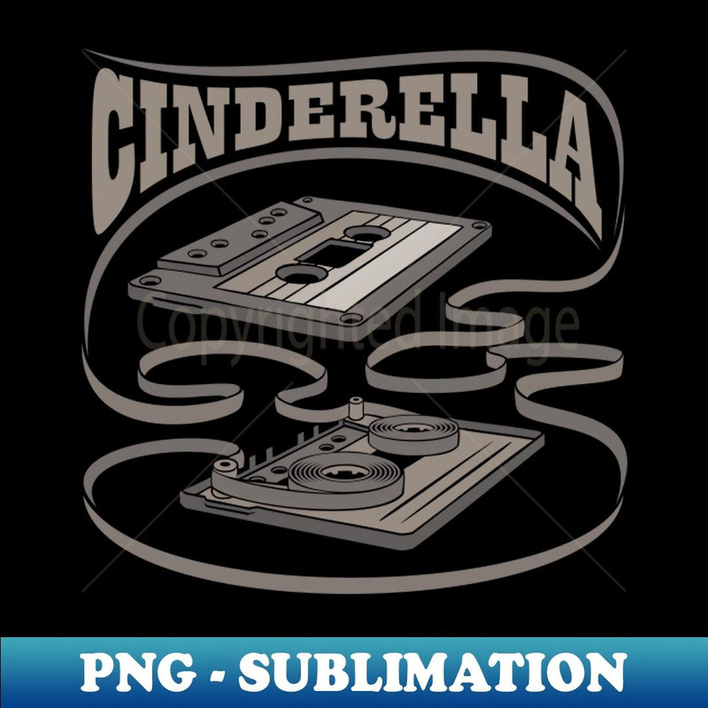 Cinderella Exposed Cassette - PNG Transparent Digital Download File for Sublimation