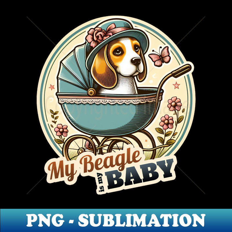 Beagle Baby - PNG Transparent Digital Download File for Sublimation