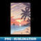 Sunset at the beach - Aesthetic Sublimation Digital File
