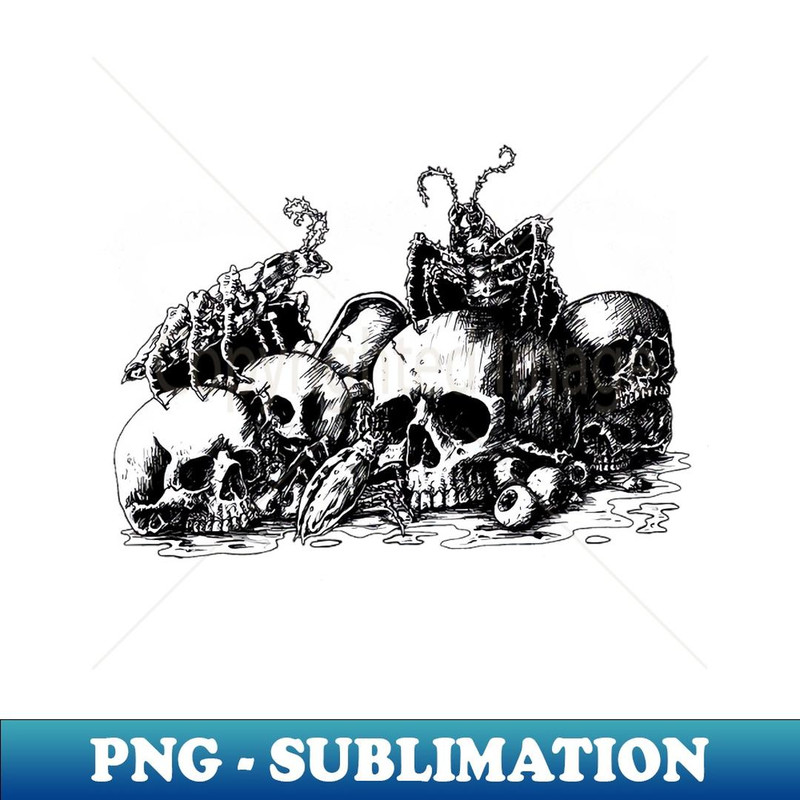 Skull Dark Art - PNG Sublimation Digital Download