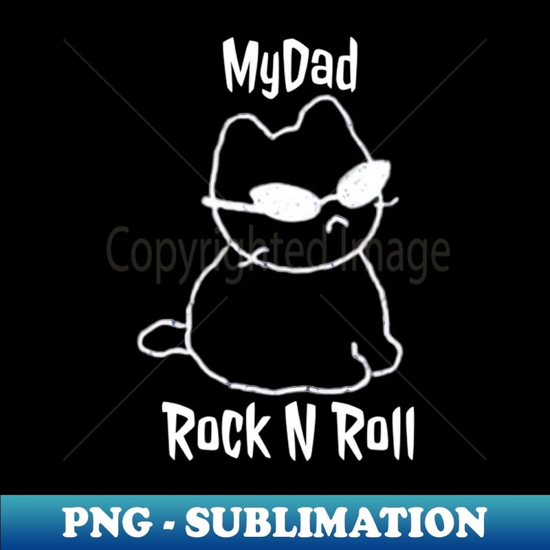 MyDad Rock N Roll - PNG Transparent Sublimation Design